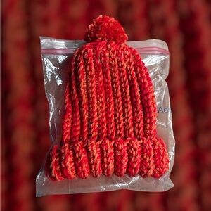 Handmade Red Winter Hat New